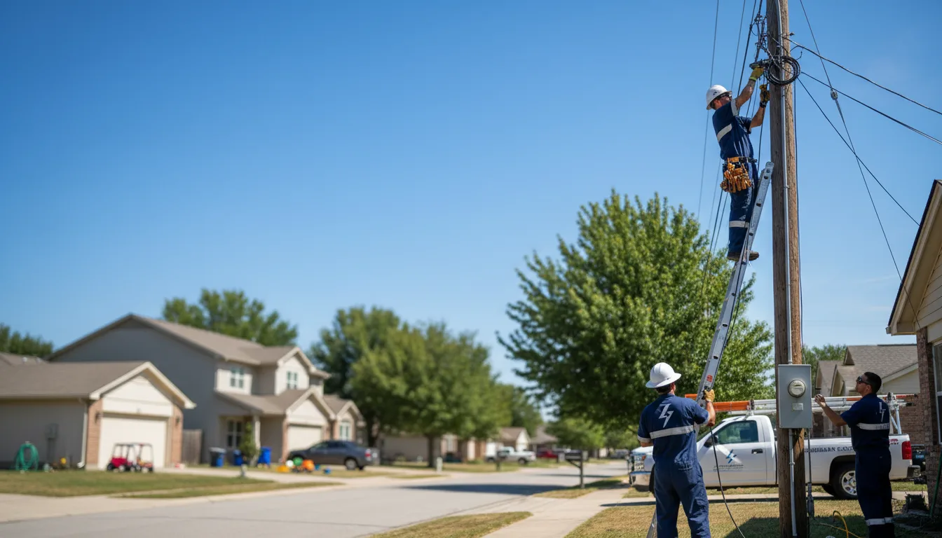 Residential electrician providing installation services in Leander, TX